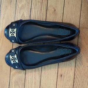 Tory Burch Black Flats
